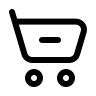 Shopping Cart with Minus Sign Free Open-Source SVG Icon