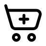 Shopping Cart with Plus Sign Free Open-Source SVG Icon