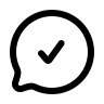 Chat Check Mark Free Open-Source SVG Icon