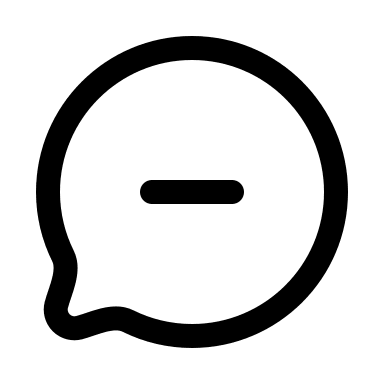 Chat Minus Message Free Open-Source SVG Icon (Myna UI Icons)