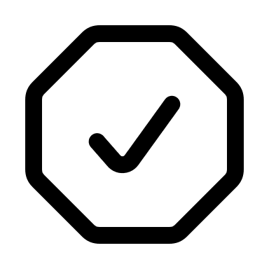 Octagon Checkmark (Myna UI) Free Open-Source SVG Icon (Myna UI Icons)