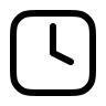 Square Clock Display Free Open-Source SVG Icon