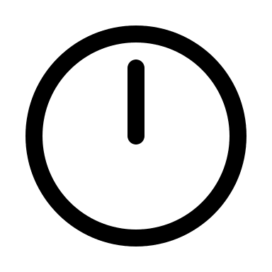 Twelve O'Clock Time (Myna UI) Free Open-Source SVG Icon (Myna UI Icons)