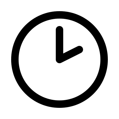 Two O'Clock Time (Myna UI) Free Open-Source SVG Icon (Myna UI Icons)