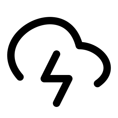 Cloud with Lightning (Myna UI) Free Open-Source SVG Icon (Myna UI Icons)