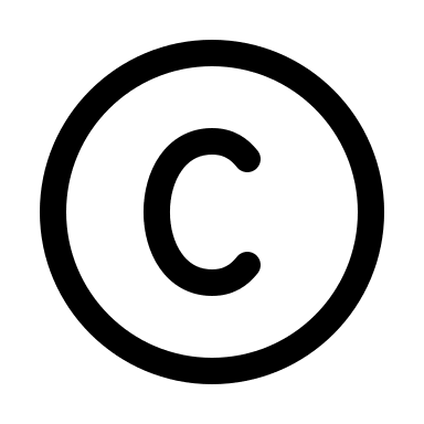 Copyright Symbol Free Open-Source SVG Icon (Myna UI Icons)