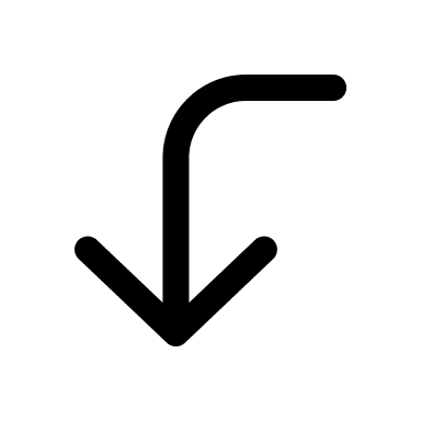 Left Down Corner Arrow (Myna UI Icons) Free Open-Source SVG Icon (Myna UI Icons)