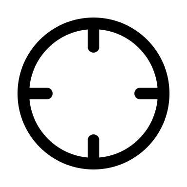 Crosshair Targeting Reticle Free Open-Source SVG Icon (Myna UI Icons)