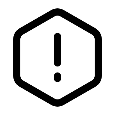 Danger Hexagon Symbol Free Open-Source SVG Icon (Myna UI Icons)