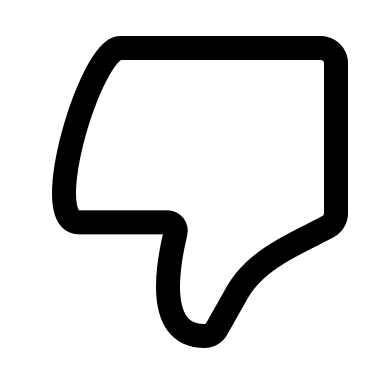 Dislike Gesture Free Open-Source SVG Icon (Myna UI Icons)