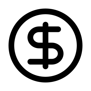 Dollar Circle Symbol Free Open-Source SVG Icon (Myna UI Icons)