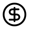 Dollar Circle Symbol Free Open-Source SVG Icon