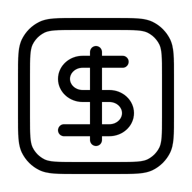 Dollar Square Currency Symbol Free Open-Source SVG Icon (Myna UI Icons)