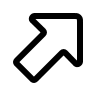 Fat Arrow Pointing Upward and Right (Myna UI) Free Open-Source SVG Icon