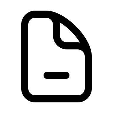 File with Minus Symbol Free Open-Source SVG Icon (Myna UI Icons)