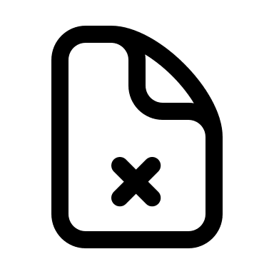 File with X Mark Free Open-Source SVG Icon (Myna UI Icons)