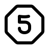 Five Octagon Shape Free Open-Source SVG Icon