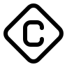 Diamond Letter C Free Open-Source SVG Icon