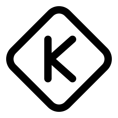 Diamond Letter K Free Open-Source SVG Icon (Myna UI Icons)