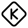 Diamond Letter K Free Open-Source SVG Icon