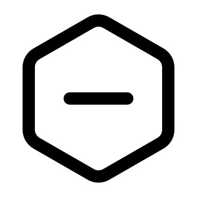 Hexagon Minus Symbol Free Open-Source SVG Icon (Myna UI Icons)