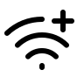 WiFi Signal with Plus Symbol Free Open-Source SVG Icon