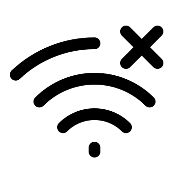 WiFi Disconnect Signal (Myna UI) Free Open-Source SVG Icon (Myna UI Icons)