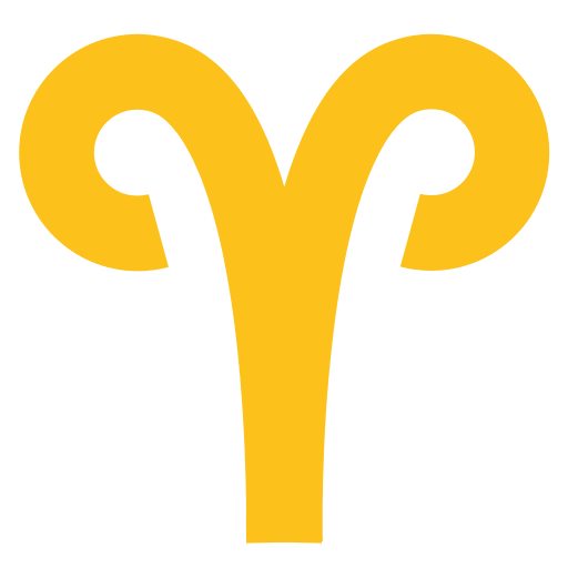 Aries Zodiac Sign Symbol Free Open-Source SVG Icon (Noto Emoji (v1))