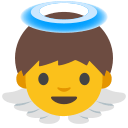 Baby Angel Emoji Free Open-Source SVG Icon