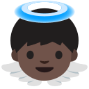 Baby Angel with Dark Skin Tone (Noto Emoji) Free Open-Source SVG Icon