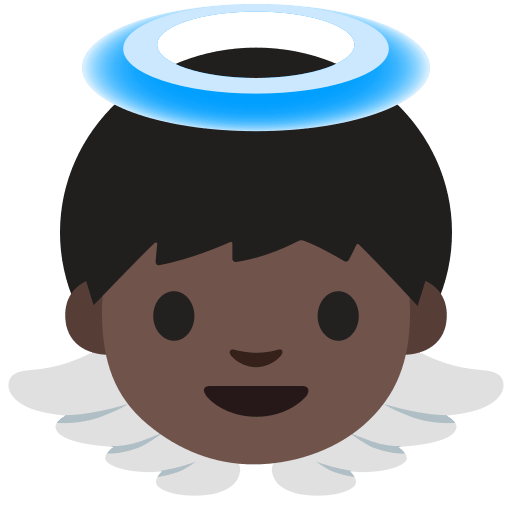 Baby Angel with Dark Skin Tone (Noto Emoji) Free Open-Source SVG Icon (Noto Emoji (v1))