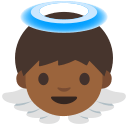 Medium Dark Skin Tone Baby Angel (Noto Emoji) Free Open-Source SVG Icon