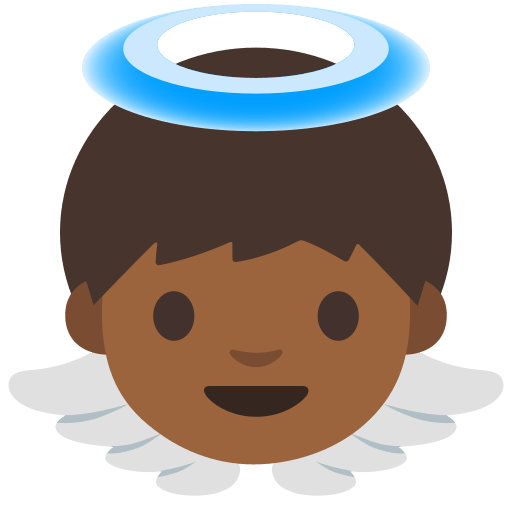 Medium Dark Skin Tone Baby Angel (Noto Emoji) Free Open-Source SVG Icon (Noto Emoji (v1))