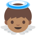 Medium Skin Tone Baby Angel (Noto Emoji) Free Open-Source SVG Icon