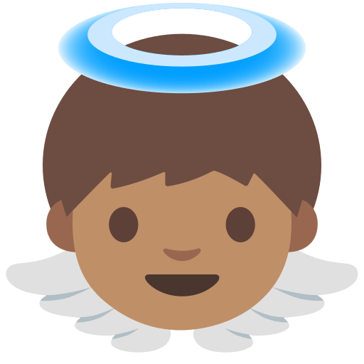 Medium Skin Tone Baby Angel (Noto Emoji) Free Open-Source SVG Icon (Noto Emoji (v1))