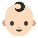 Baby with Light Skin Tone Free Open-Source SVG Icon