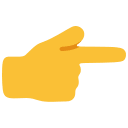 Backhand Index Pointing Right Gesture (Noto Emoji) Free Open-Source SVG Icon