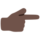 Backhand Index Finger Pointing Right (Dark Skin Tone) Free Open-Source SVG Icon