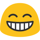 Beaming Face With Smiling Eyes (Noto Emoji) Free Open-Source SVG Icon