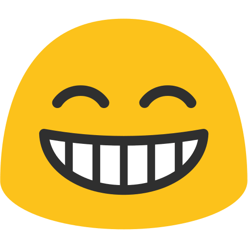 Beaming Face With Smiling Eyes (Noto Emoji) Free Open-Source SVG Icon (Noto Emoji (v1))