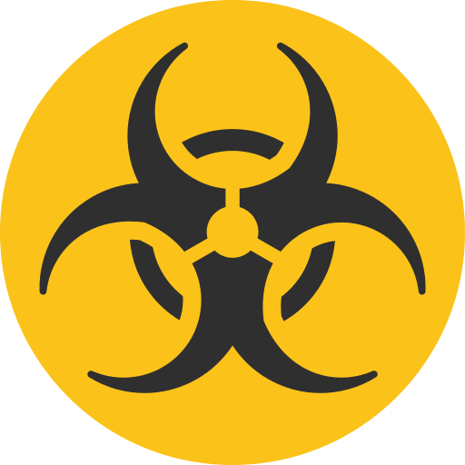 Biohazard Symbol Free Open-Source SVG Icon (Noto Emoji (v1))