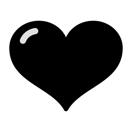 Black Heart Emoji Free Open-Source SVG Icon (Noto Emoji (v1))