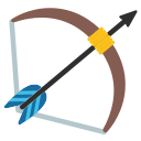 Bow and Arrow Symbol Free Open-Source SVG Icon