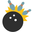 Bowling Ball and Pins (Noto Emoji) Free Open-Source SVG Icon