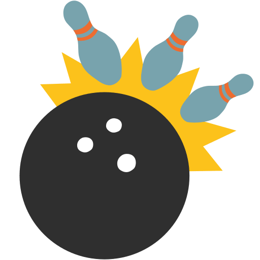 Bowling Ball and Pins (Noto Emoji) Free Open-Source SVG Icon (Noto Emoji (v1))