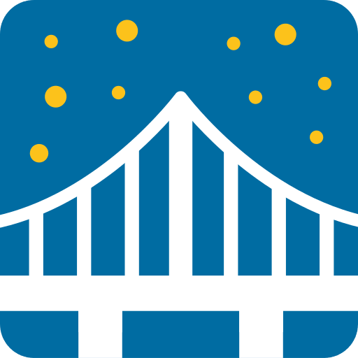 Bridge at Night (Noto Emoji) Free Open-Source SVG Icon (Noto Emoji (v1))