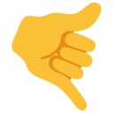 Call Me Hand Gesture (Noto Emoji) Free Open-Source SVG Icon