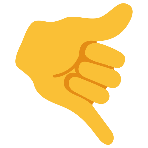 Call Me Hand Gesture (Noto Emoji) Free Open-Source SVG Icon (Noto Emoji (v1))