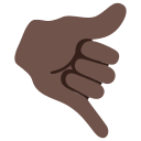 Call Me Hand Gesture with Dark Skin Tone (Noto Emoji) Free Open-Source SVG Icon