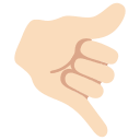 Call Me Hand Gesture (Light Skin Tone) Free Open-Source SVG Icon